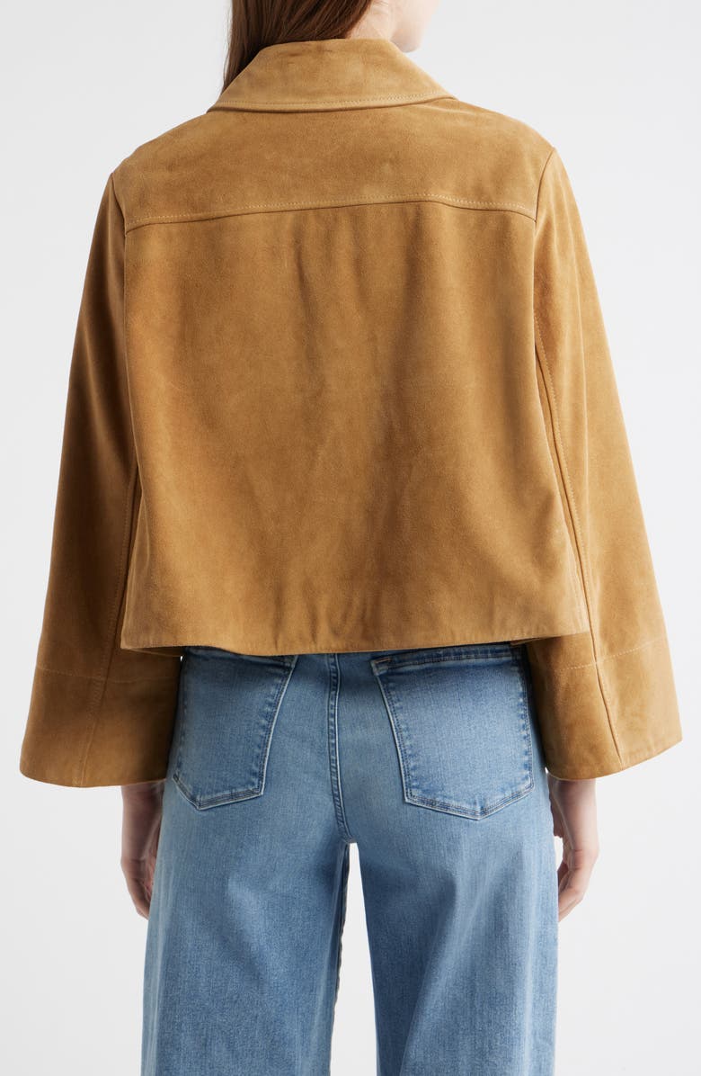 FRAME The Mini Suede Swing Jacket, Alternate, color, Light Camel