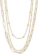 Nordstrom Set of 2 Enamel Dot Chain Layered Necklaces