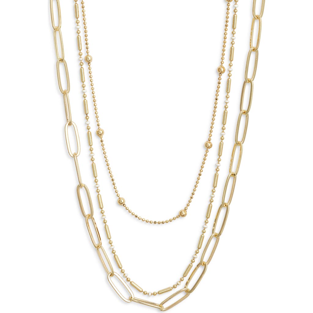 NORDSTROM NORDSTROM SET OF 2 ENAMEL DOT CHAIN LAYERED NECKLACES