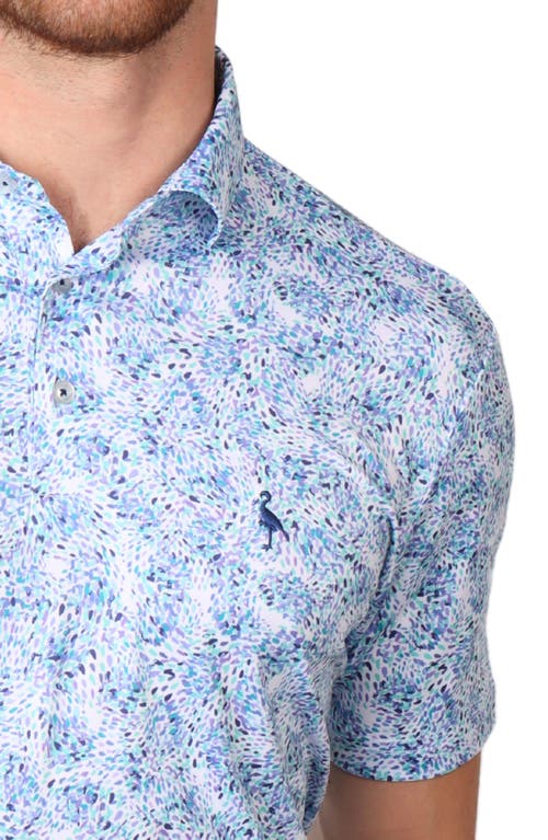 Tailorbyrd Color Splash Performance Polo In Seafoam