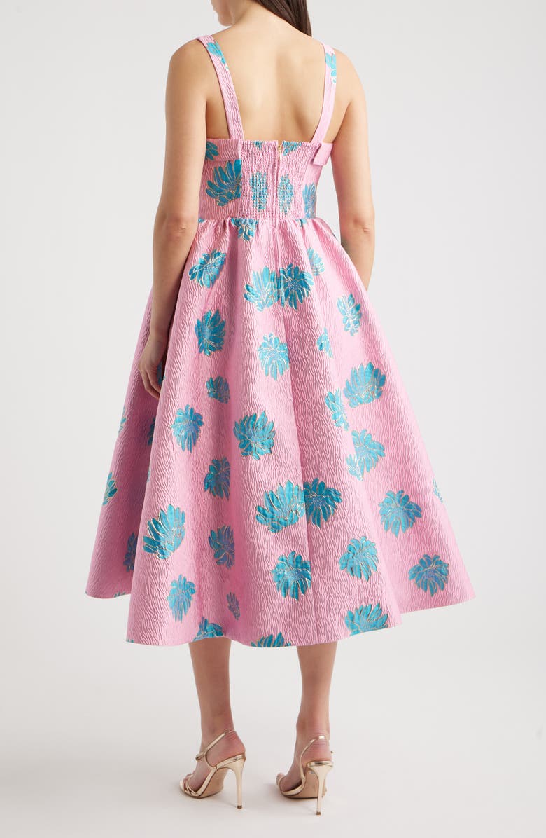 Lilly Pulitzer<sup>®</sup> Rissy Metallic Floral Jacquard Dress, Alternate, color, Conch Shell Pink Jungle