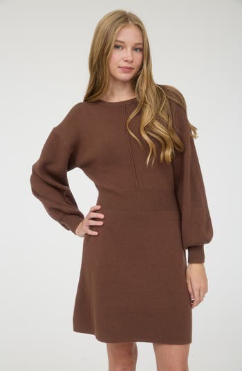 Tie Back Long Sleeve Minidress