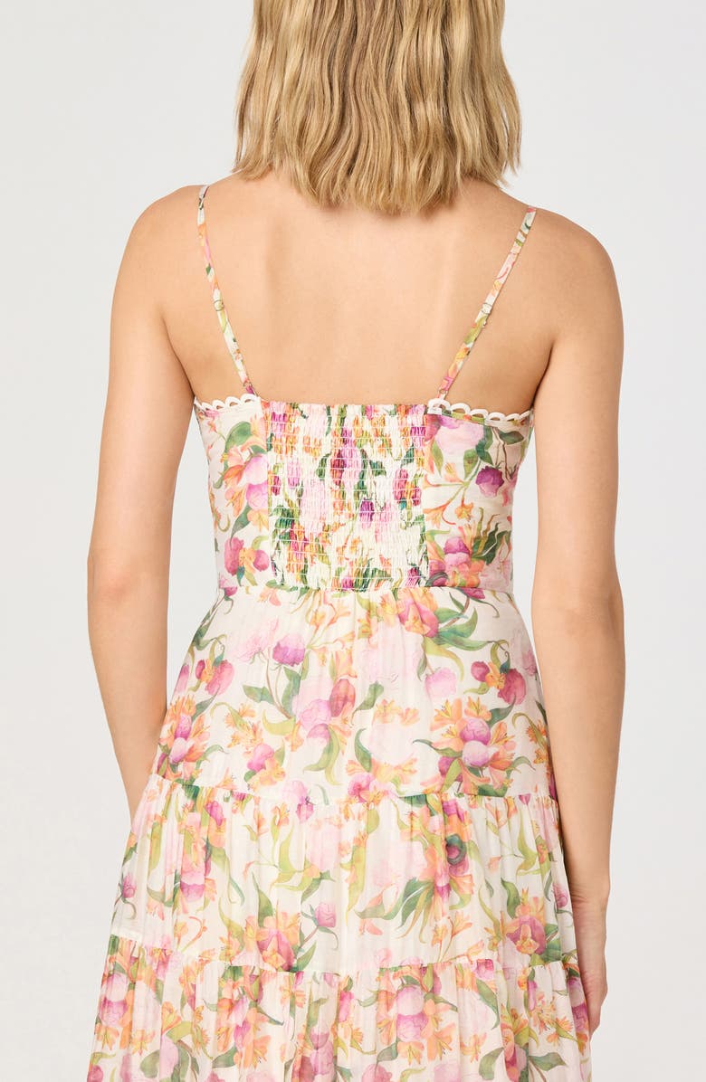ASTR the Label Lianna Tiered Maxi Sundress, Alternate, color, Pink Multi Floral