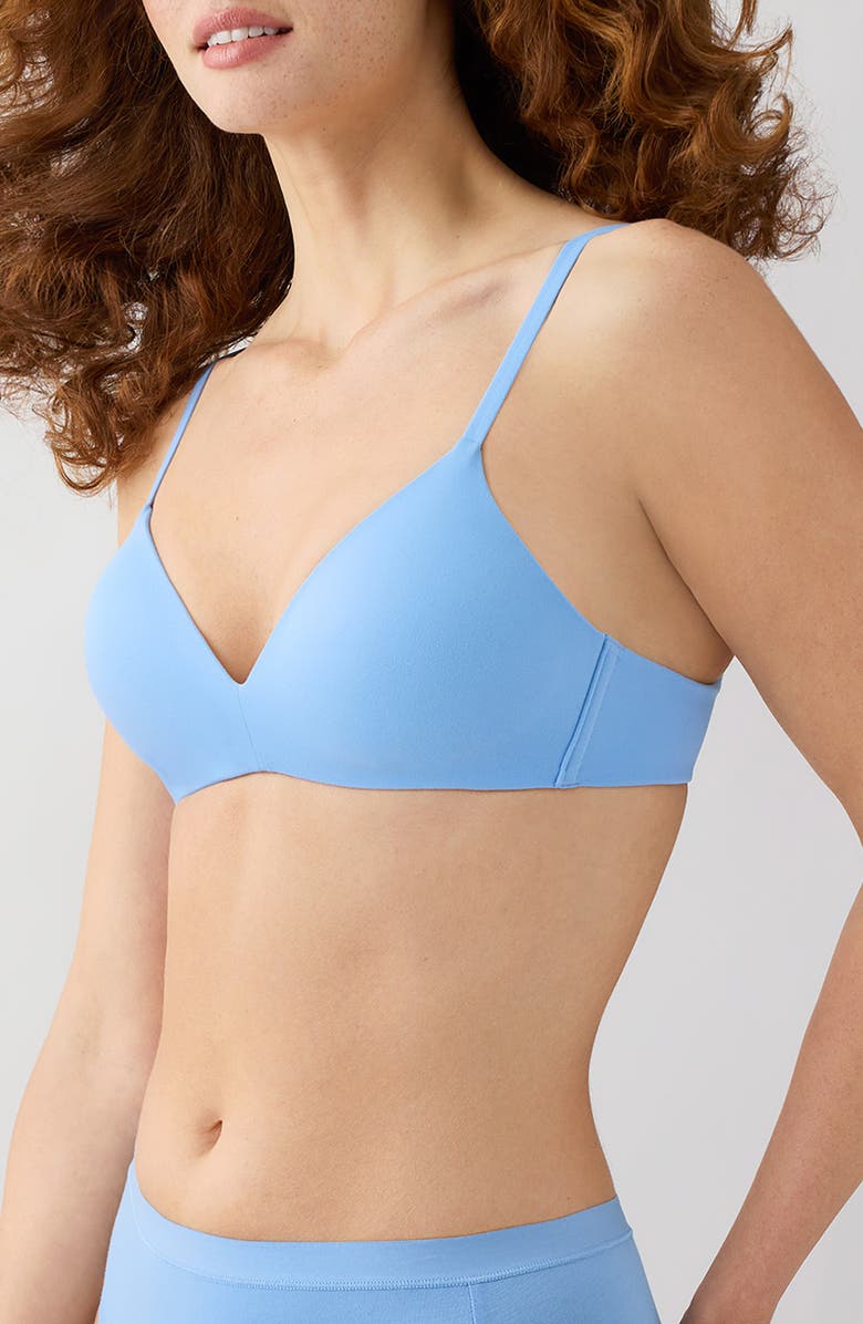 Wacoal How Perfect Wire Free T-Shirt Bra, Alternate, color, Bel Air Blue