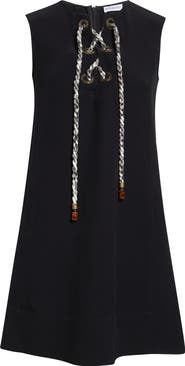 Burberry Rhoslyn Lace-Up Cady Minidress