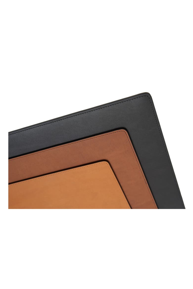 Carter Leather Desk Pad, Alternate, color, Black