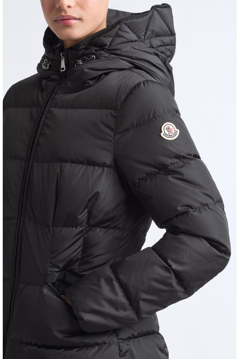 Avoce Hooded Down Jacket, Alternate, color, BLACK/ BLACK