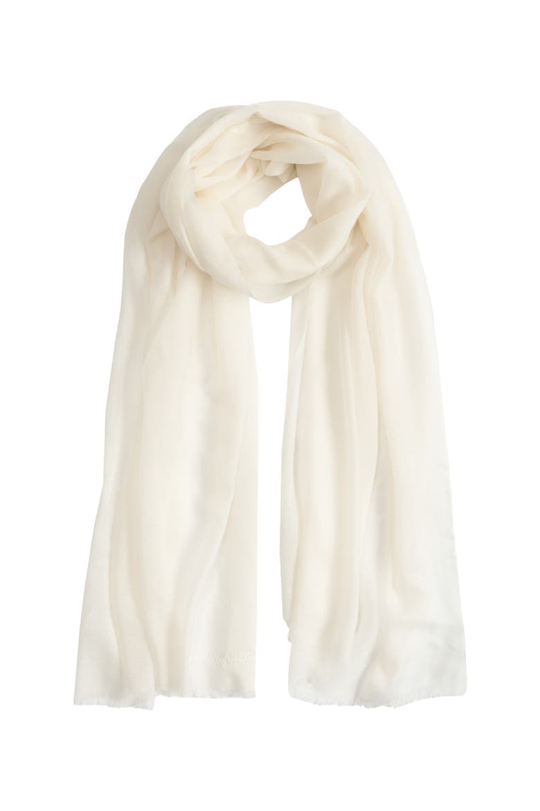 Yarn Dye Wrap With Lurex, Main, color, Cream/Silver
