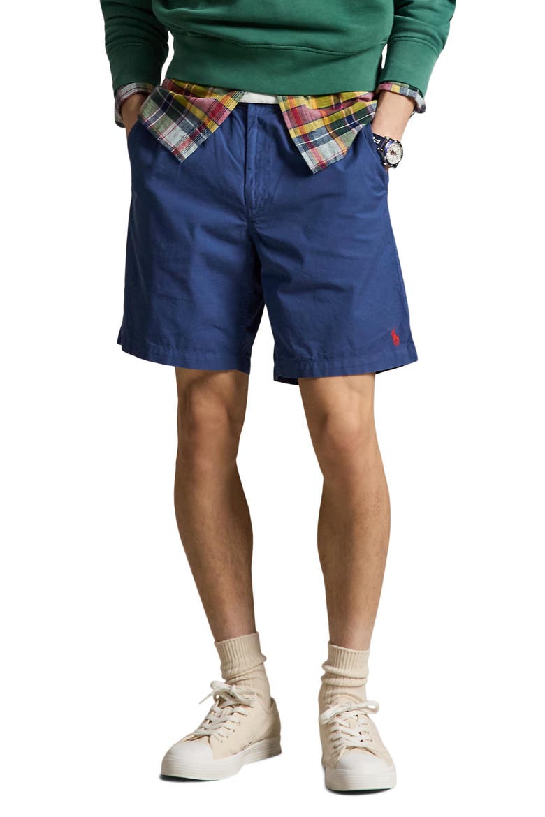 Prepster Cotton Twill Chino Shorts, Main, color, NIGHT NAVY