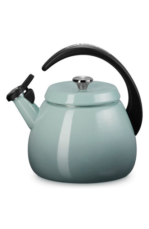 2.2-Quart Enameled Stainless Steel Whistling Cloche Kettle