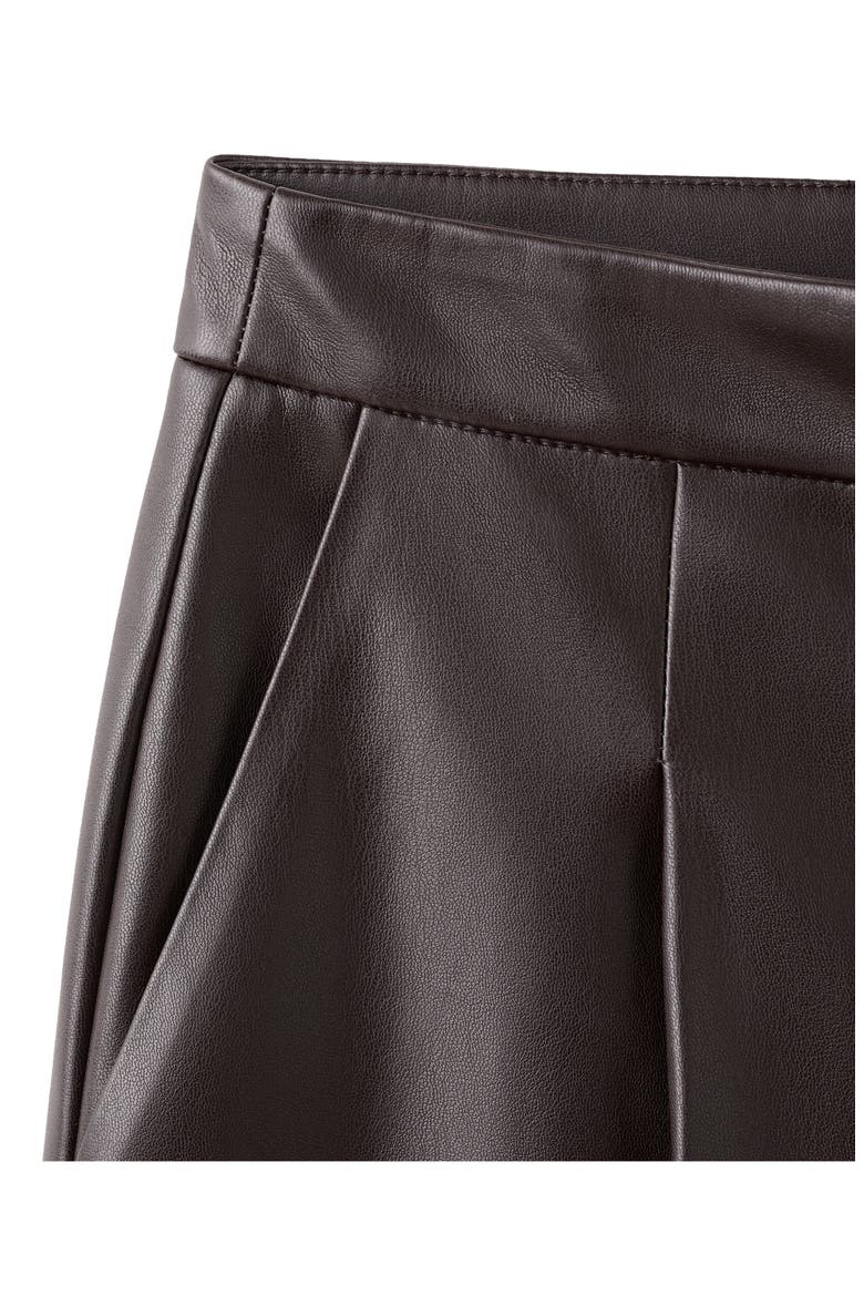 Riga Faux Leather Wide Leg Pants, Alternate, color, CHOCOLATE