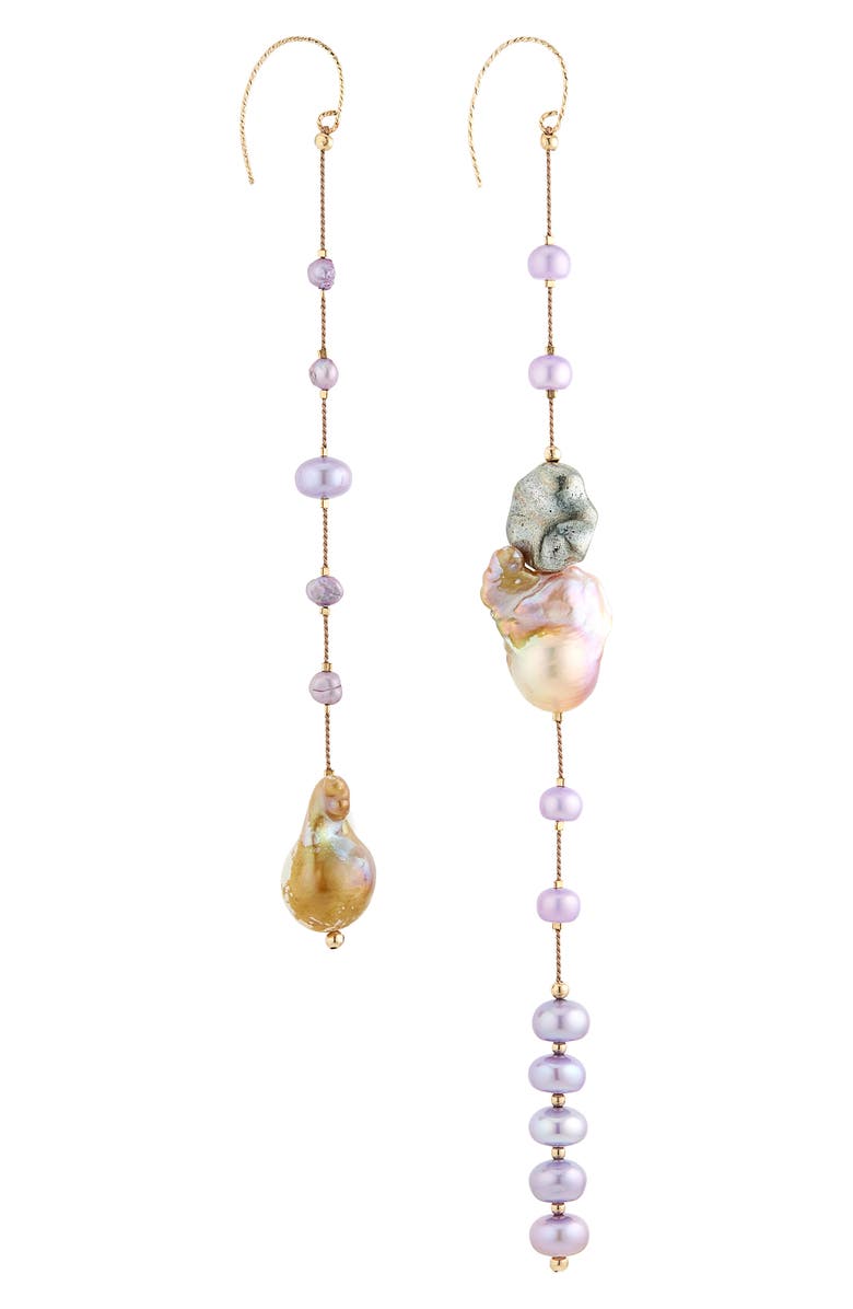 Isshi Cosmic Ray Linear Drop Earrings, Alternate, color, Galaxy