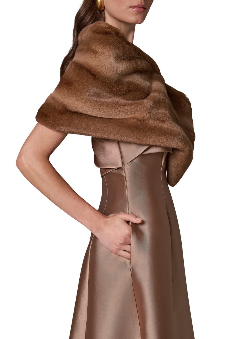 Faux Fur Shrug, Alternate, color, BEIGE