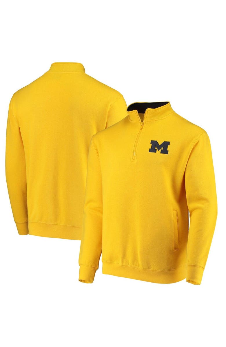 COLOSSEUM Men's Colosseum Maize Michigan Wolverines Tortugas Logo Quarter-Zip Jacket, Main, color, Maize