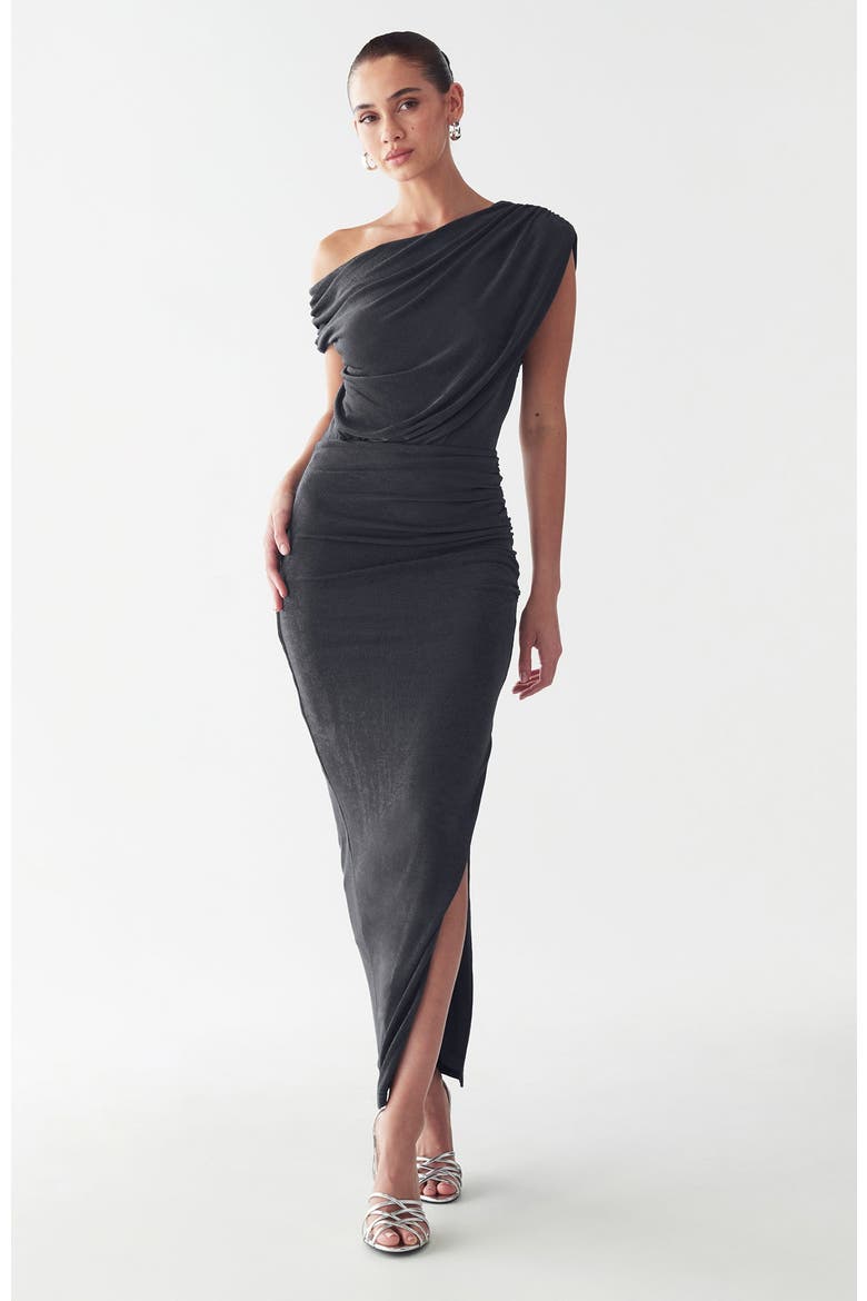 Veleda Midi Dress, Alternate, color, Charcoal