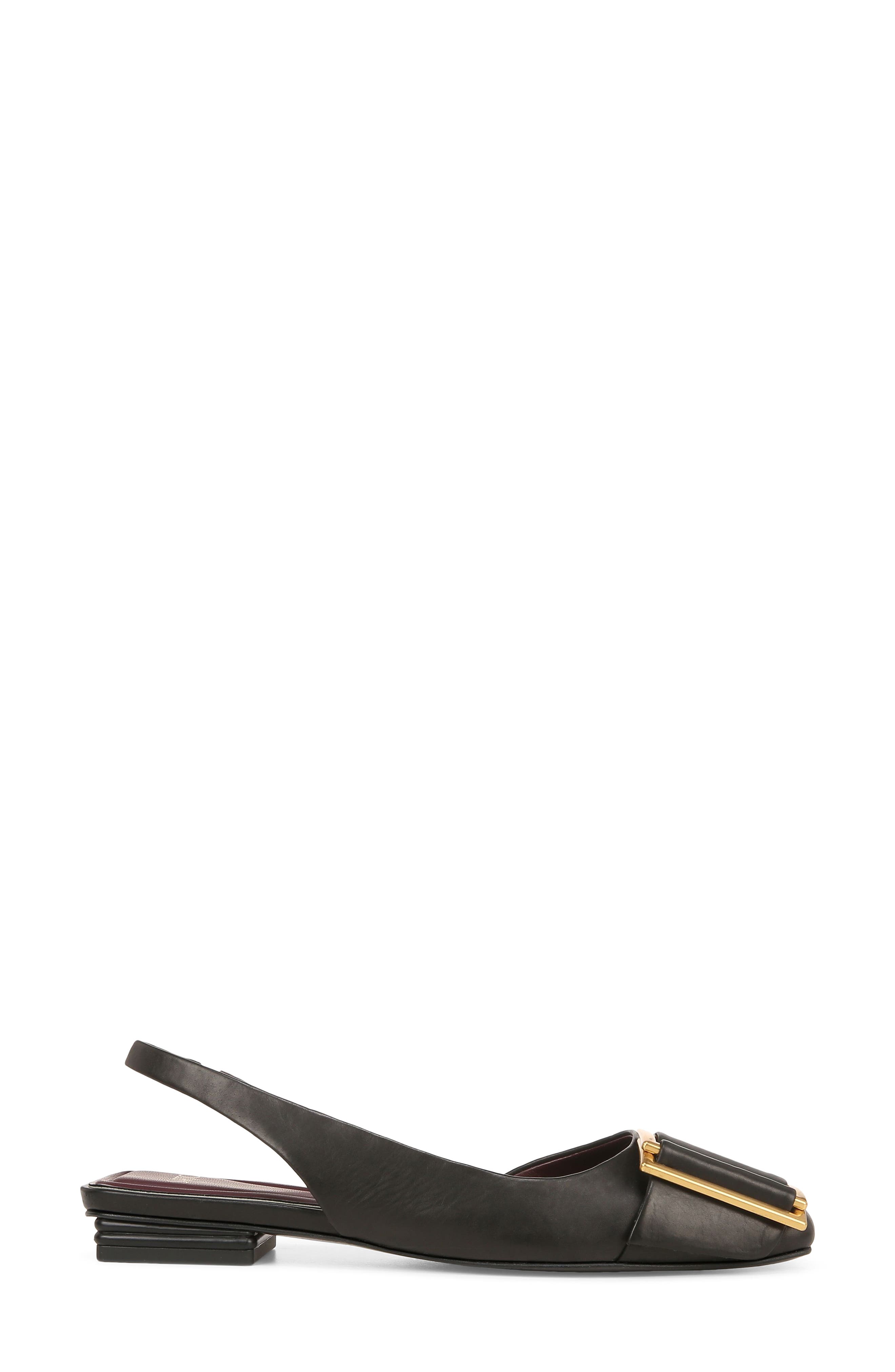 SARTO by Franco Sarto Tracy Slingback Square Toe Flat, Alternate, color, Black