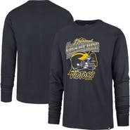 '47 Men's '47 Navy Michigan Wolverines College Football Playoff 2023 National Champions State Outline Franklin Long Sleeve T-Shirt