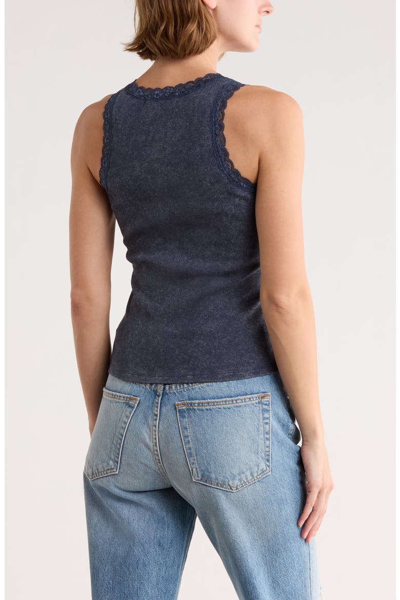 Pretty Kitty Lace Trim Graphic Tank, Alternate, color, NAVY