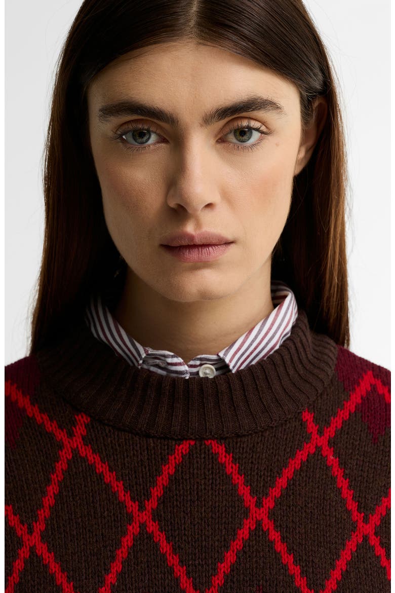 Adina Fair Isle Sweater, Alternate, color, BROWN MULTI