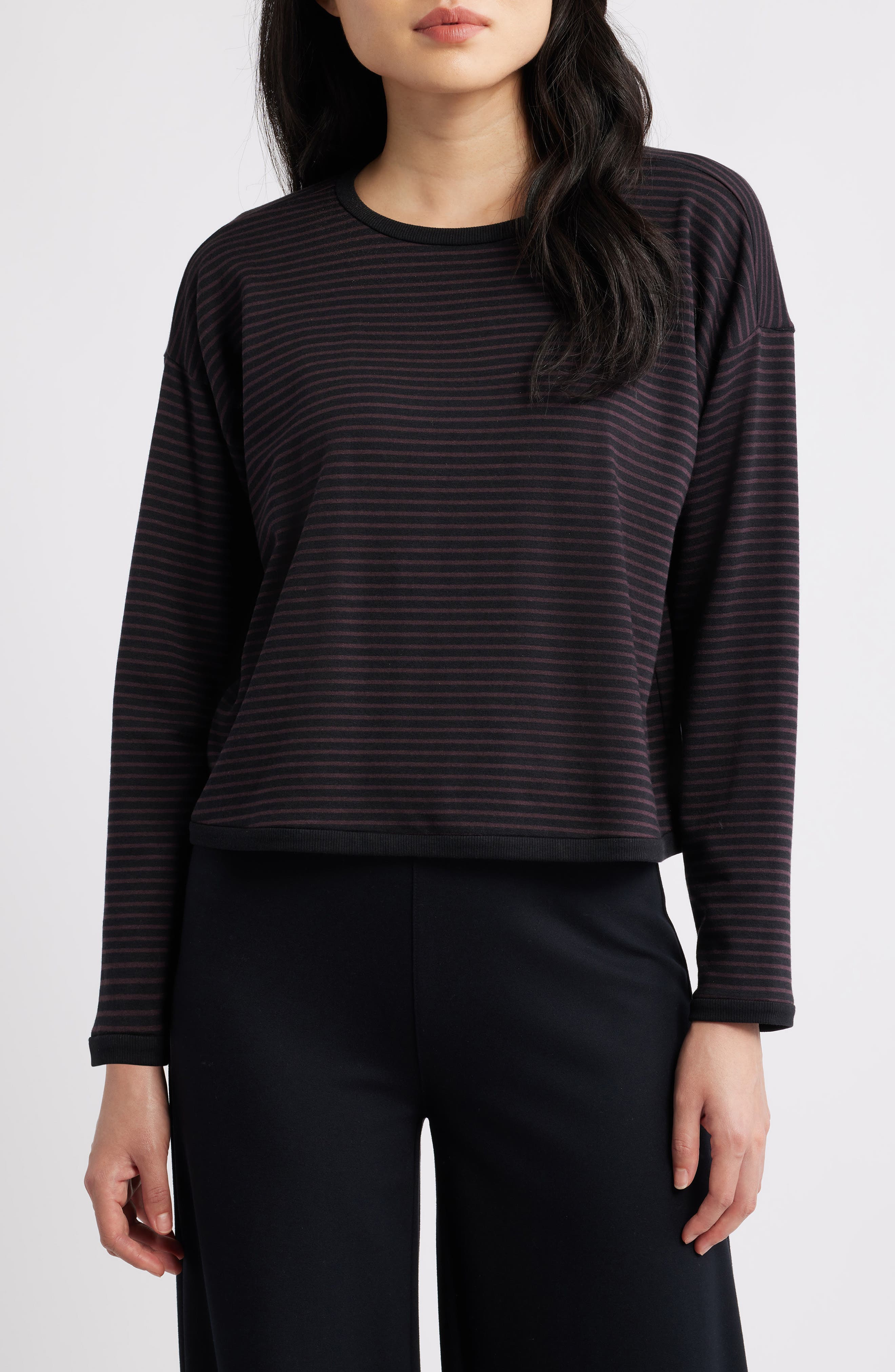 Eileen Fisher Stripe Long Sleeve Top
