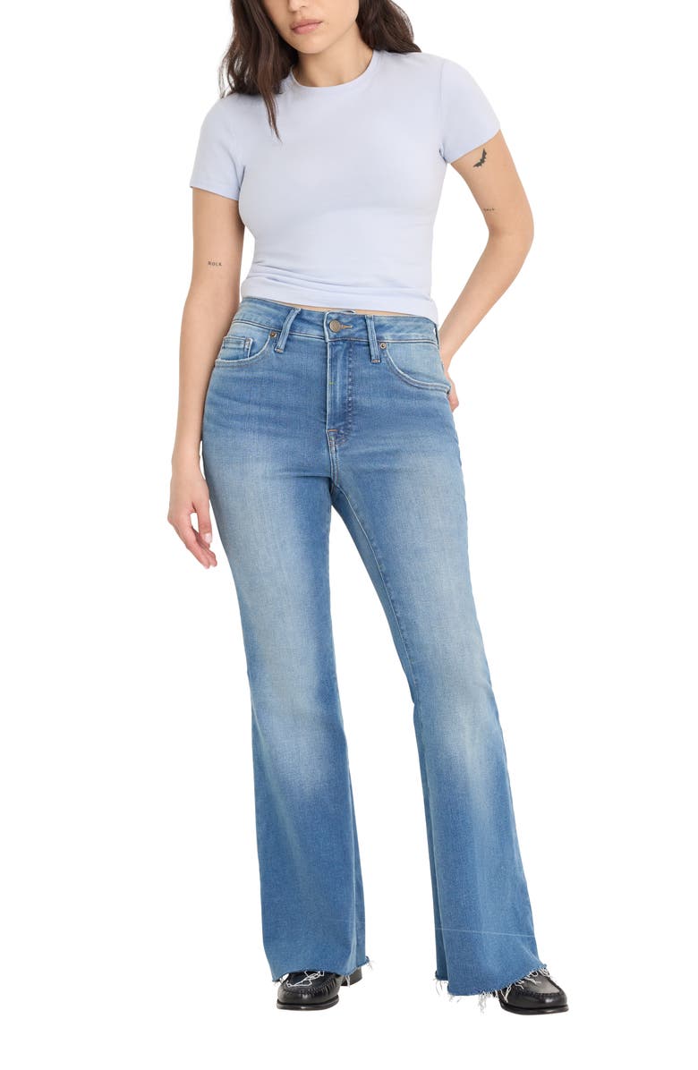 Good American Good Legs Flare Jeans, Alternate, color, Indigo1211