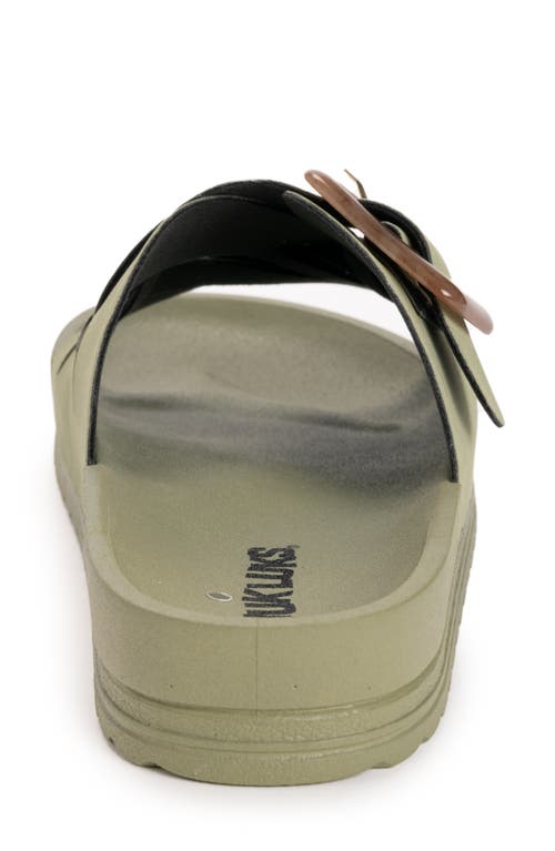 Muk Luks Grand Shayna Slide Sandal In Light Olive