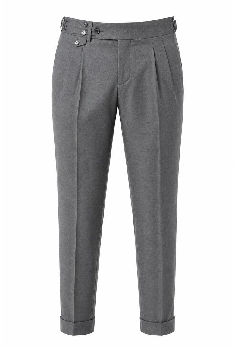 Marthyr Pleated Trousers, Alternate, color, GREY