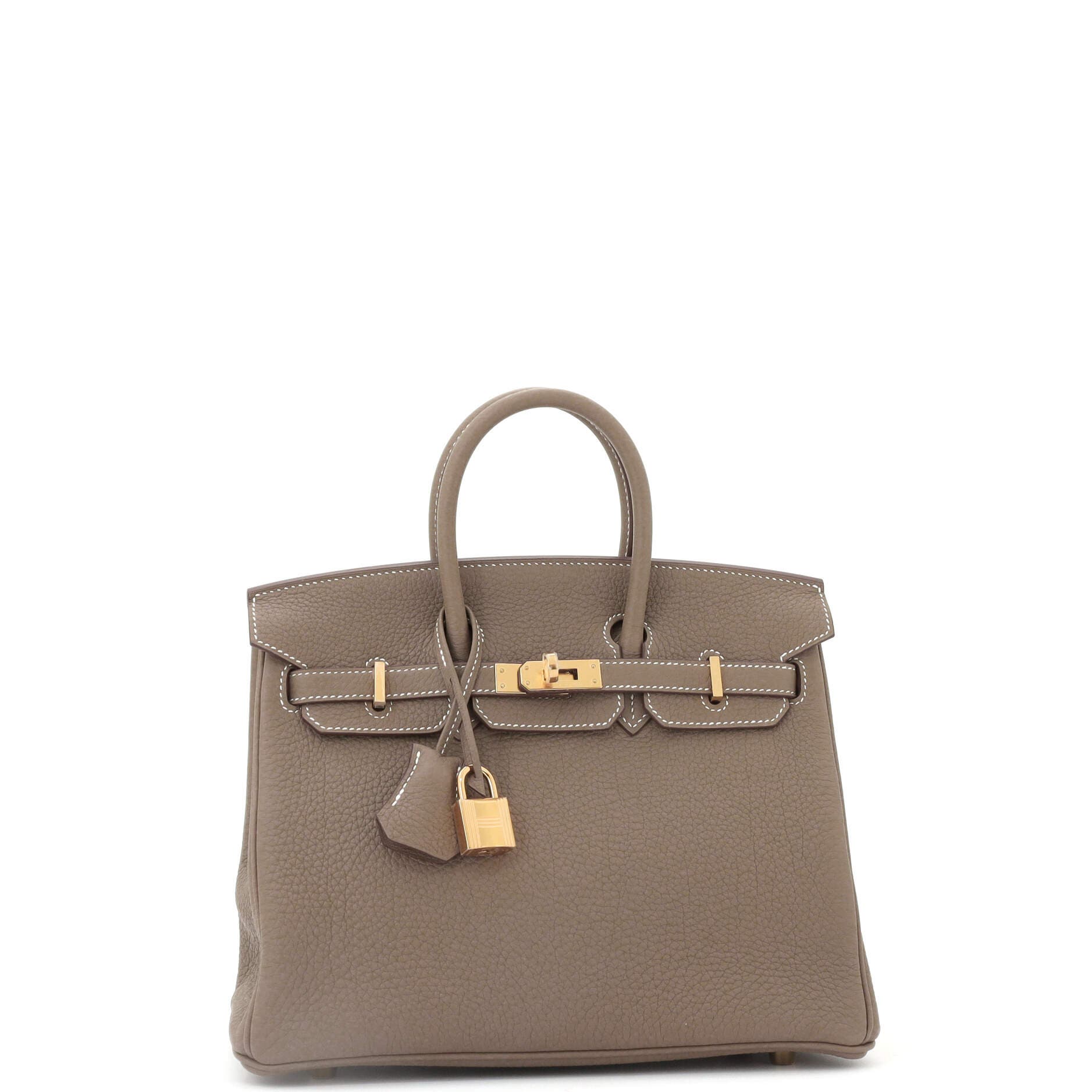 Pre-Owned Hermes Birkin Handbag Grey Togo with Gold Hardware 25, Alternate, color, 