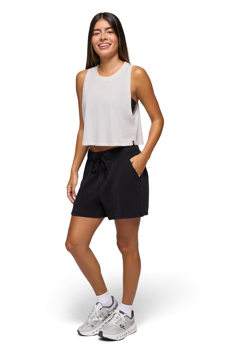 prAna Shea High Waist Drawstring Shorts, Alternate, color, Black