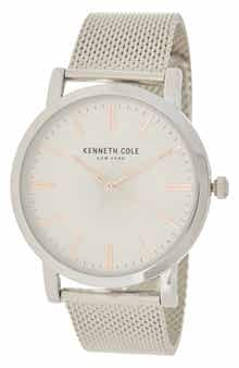 Kenneth Cole New York 3-Hand Quartz Mesh Strap Watch, 44mm