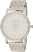 Kenneth Cole New York 3-Hand Quartz Mesh Strap Watch, 44mm