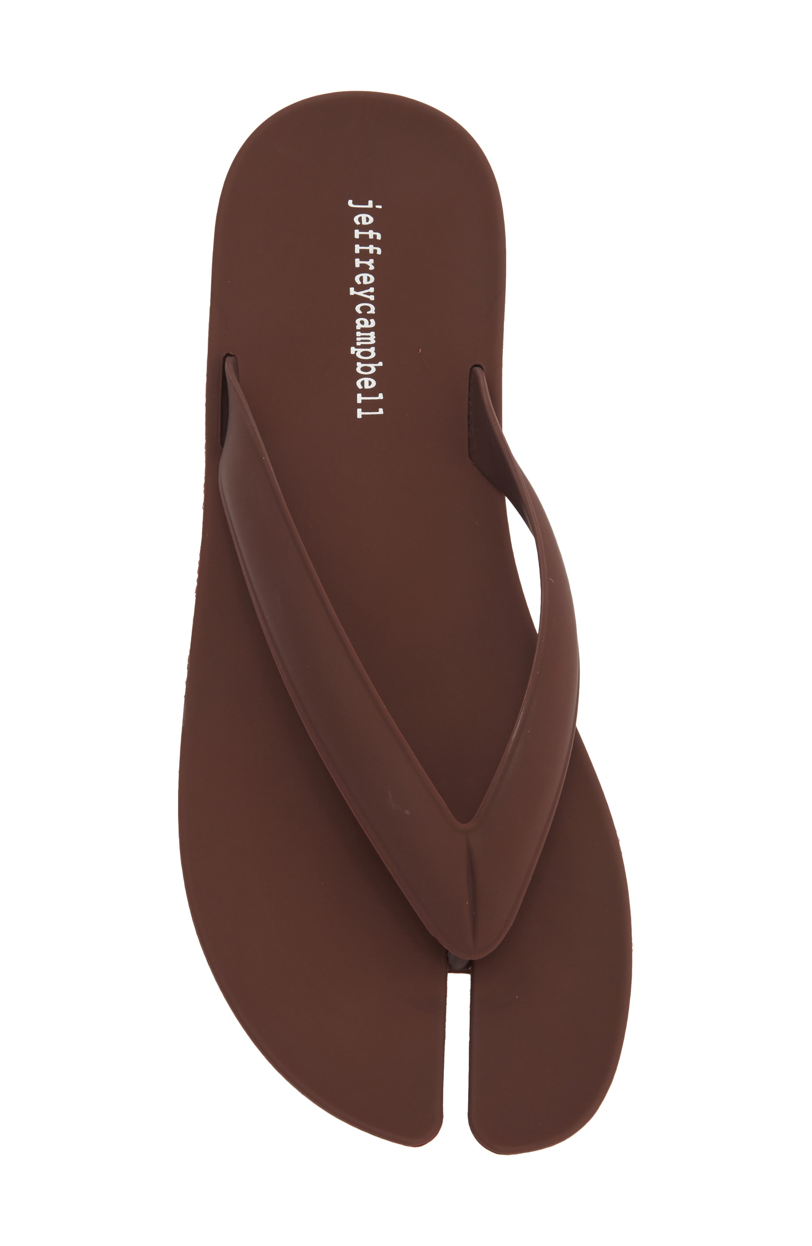 Jeffrey Campbell Zori Flip Flop, Alternate, color, Brown Matte