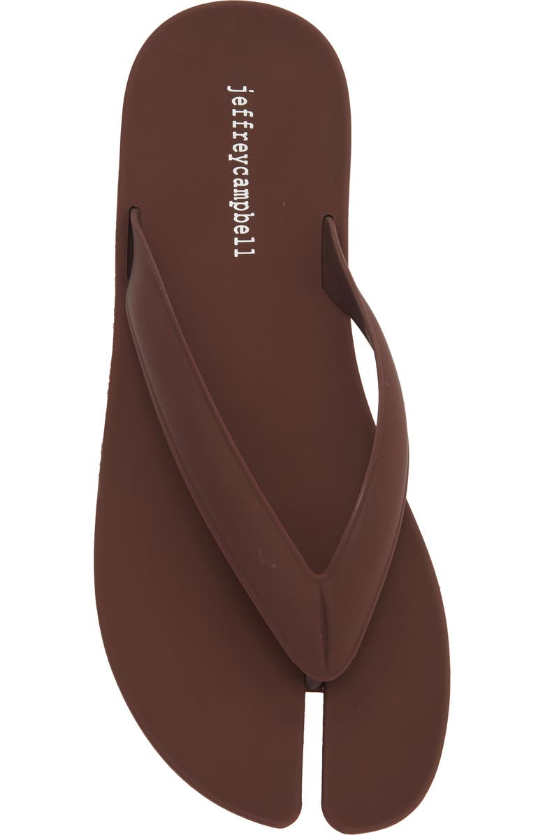 Jeffrey Campbell Zori Flip Flop, Alternate, color, Brown Matte