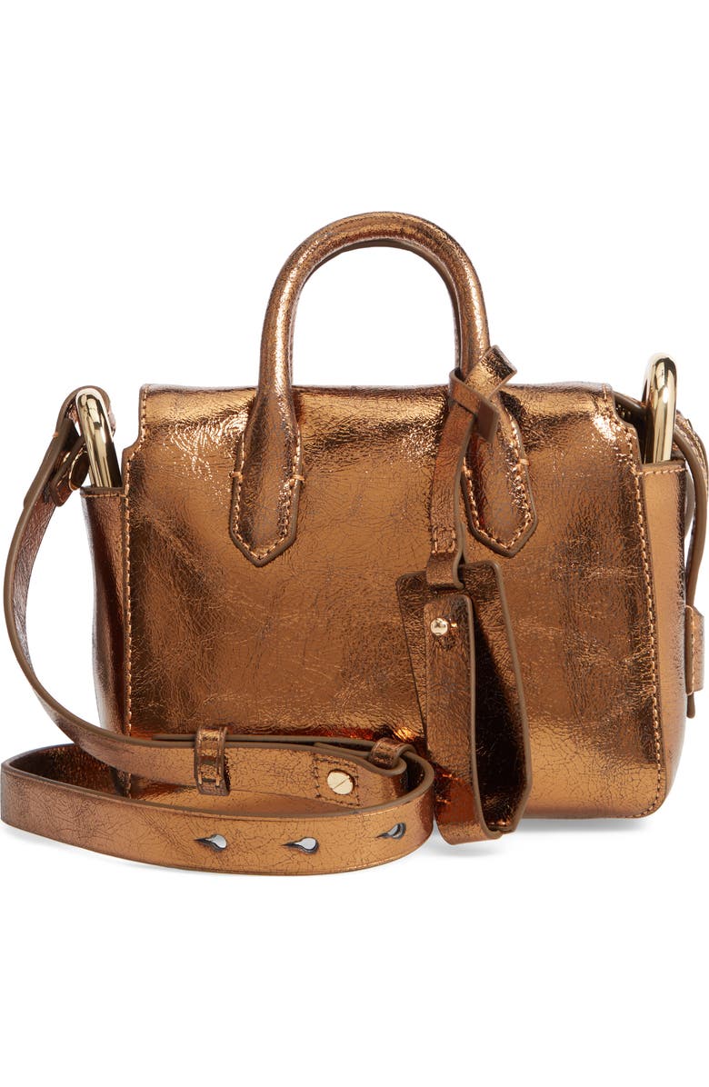 J.Crew Mini Metallic Leather Shoulder/Crossbody Satchel, Main, color,