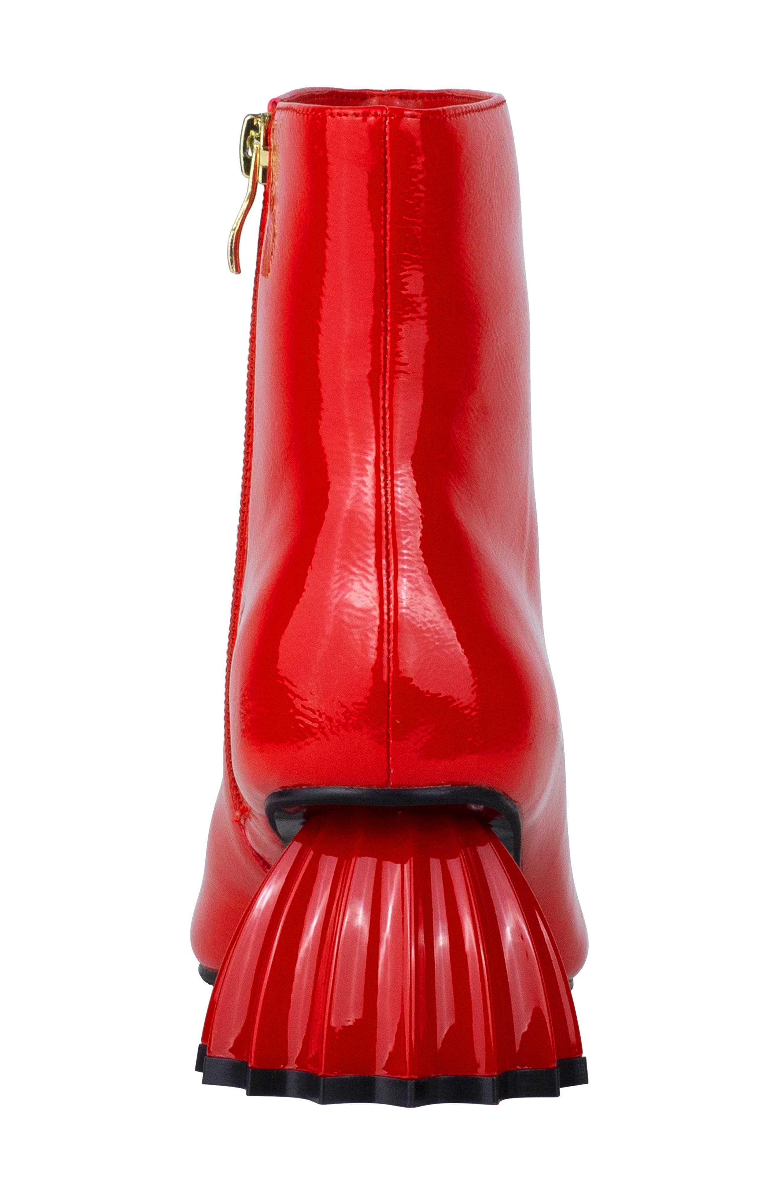 Napoli Fluted Block Heel Boot, Alternate, color, RED