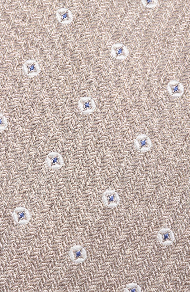 David Donahue Neat Silk Tie, Alternate, color, Dune