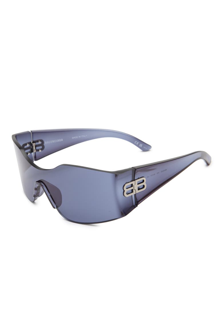 Oversize Shield Sunglasses, Alternate, color, BLUE BLUE BLUE