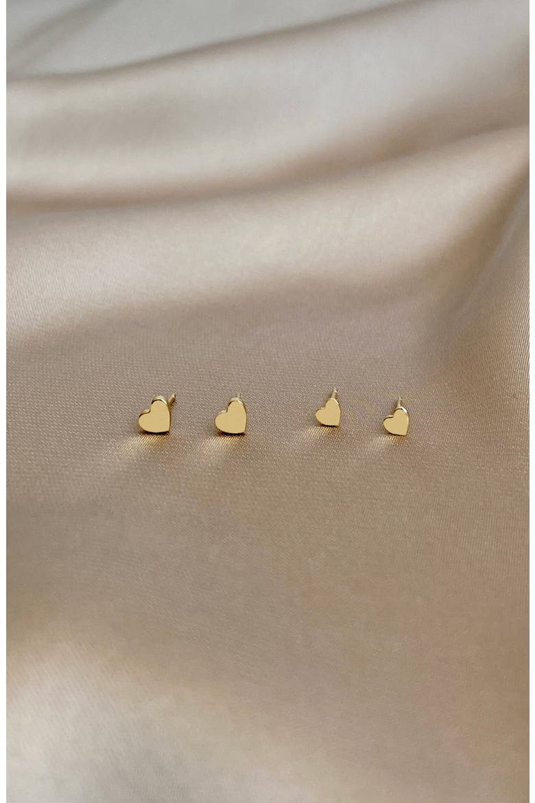 Everly Stud Earrings, Alternate, color, GOLD