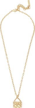 Kurt Geiger London Quilt Kensington Bag Pendant Necklace