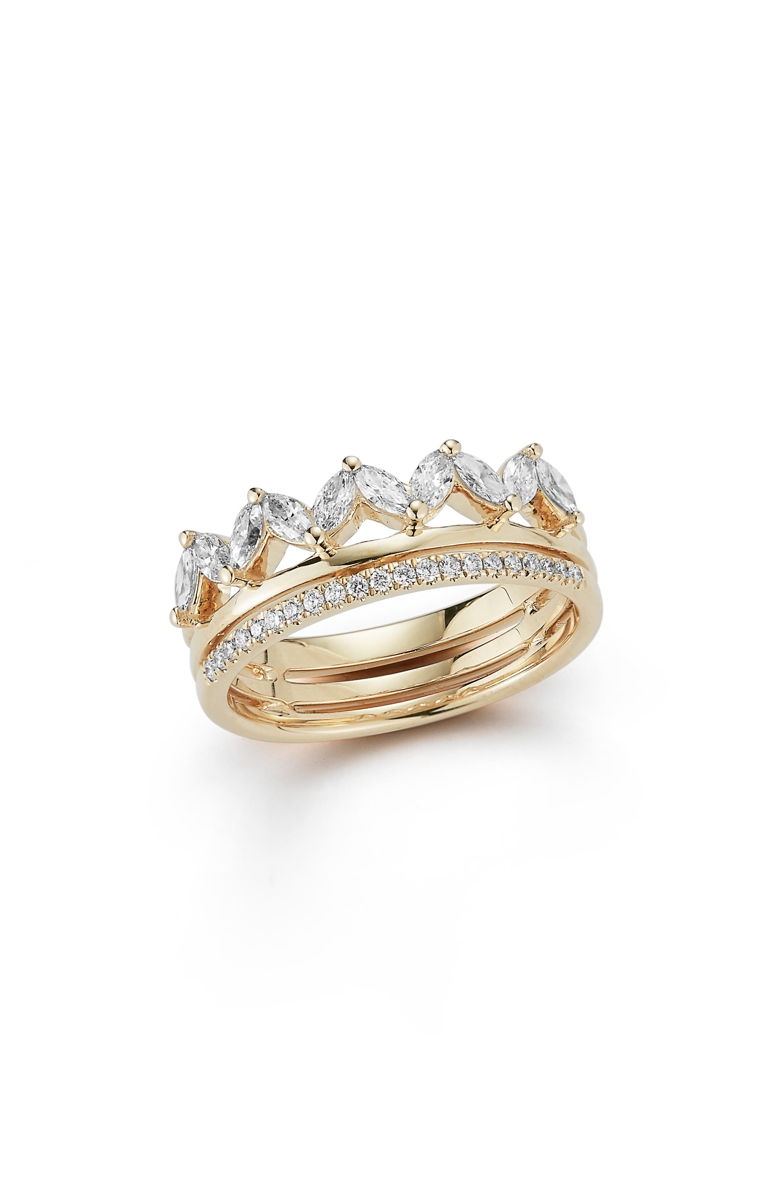 Dana Rebecca Designs Designs Alexa Jordyn Chevron Diamond Stack Ring ...