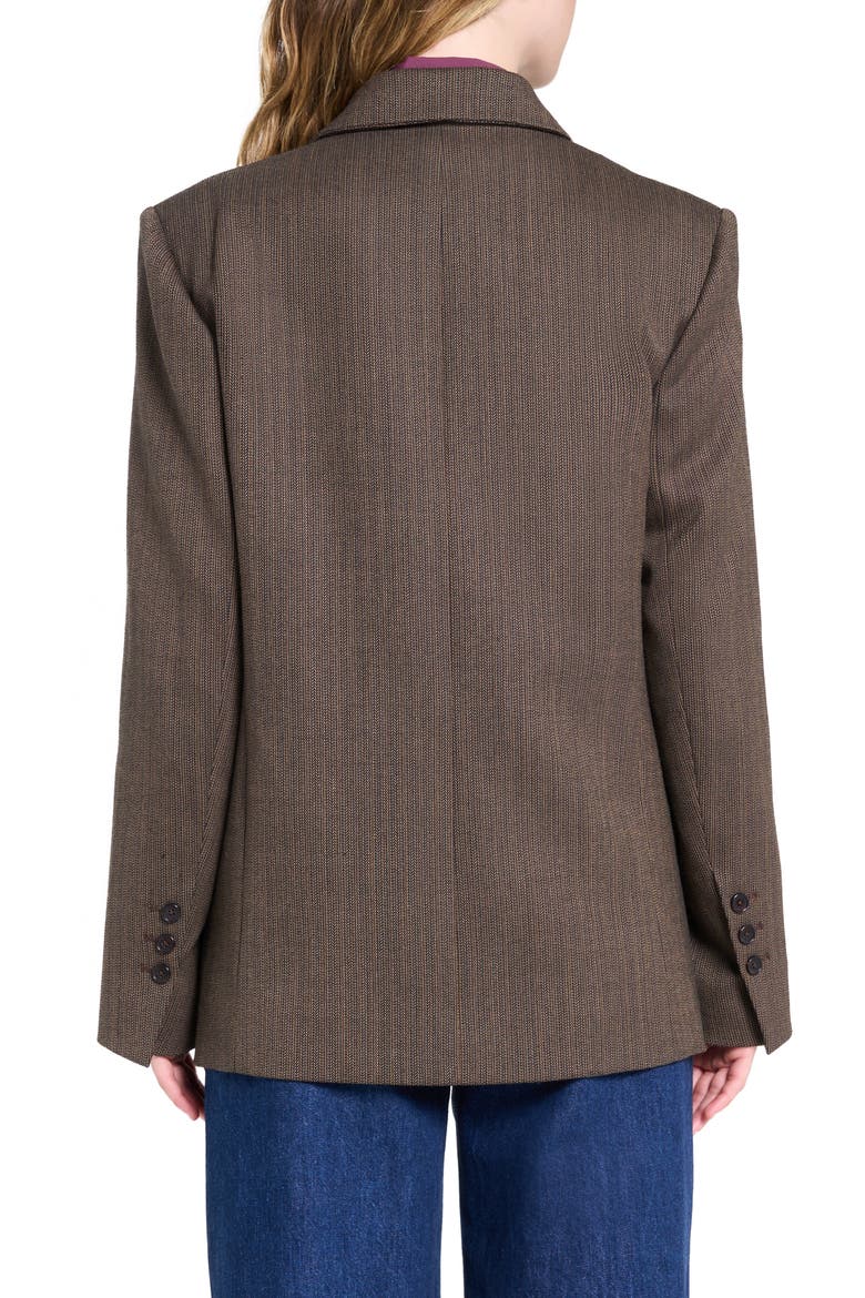 Harper Wool Blend Double Breasted Blazer, Alternate, color, TAUPE