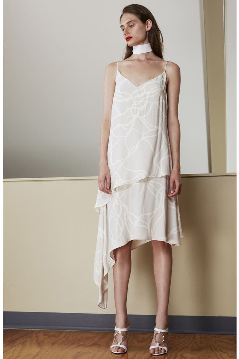'Other One' Asymmetrical Slipdress, Alternate, color, OYSTER LINE