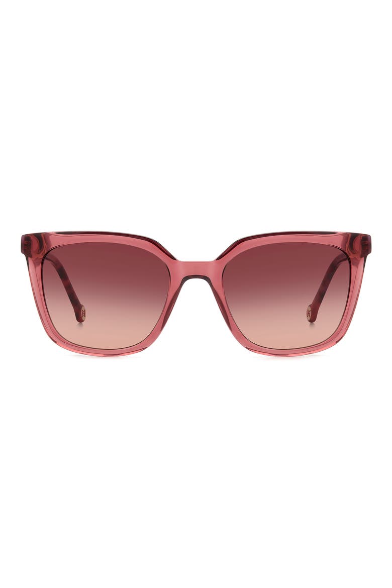 HER 0236/S 53mm Square Sunglasses, Main, color, BURGUNDY RED HAVANA