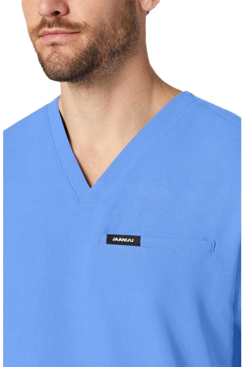 Platt Men's 3-Pocket Classic V-Neck Scrub Top, Alternate, color, Ceil Blue
