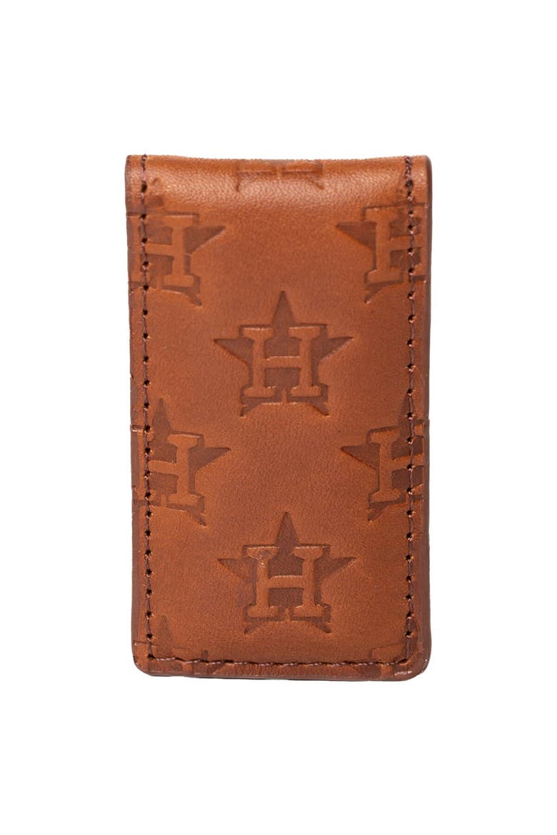 Brown Houston Astros Sammy Magnetic Money Clip, Main, color, Brown
