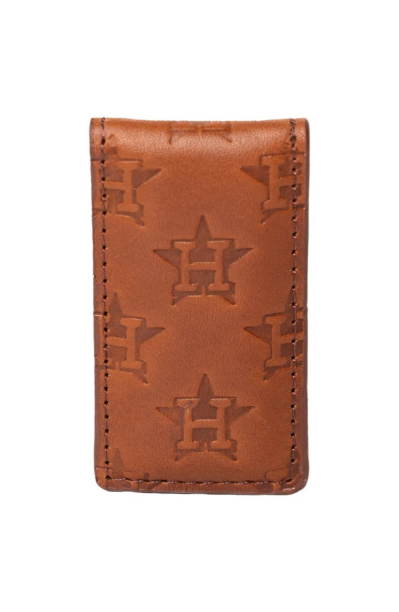 LUSSO Brown Houston Astros Sammy Magnetic Money Clip, Main, color, Brown