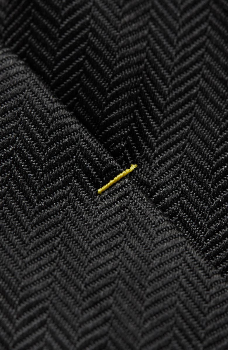 Eton Herringbone Textured Silk Tie, Alternate, color, 