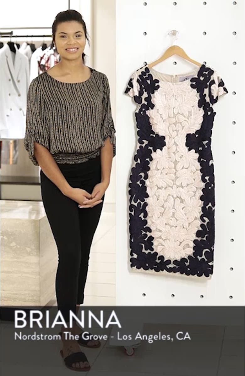Contrast Soutache Sheath Dress, sales video thumbnail
