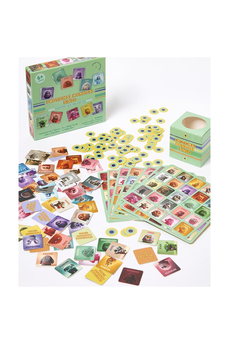 Emotional Monsters Bingo, Learn Feelings Through Play, Main, color, Multicolored