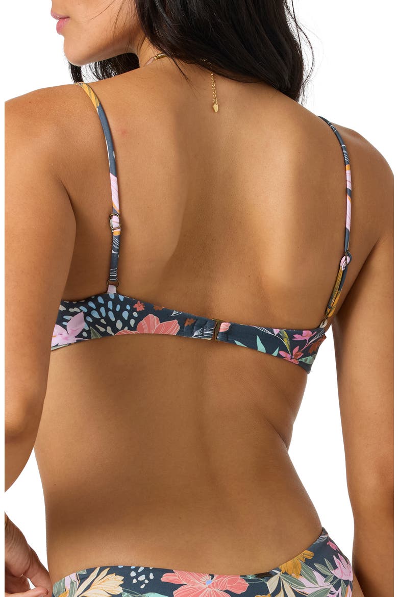 Mila Floral Pismo Bikini Top, Alternate, color, SLATE